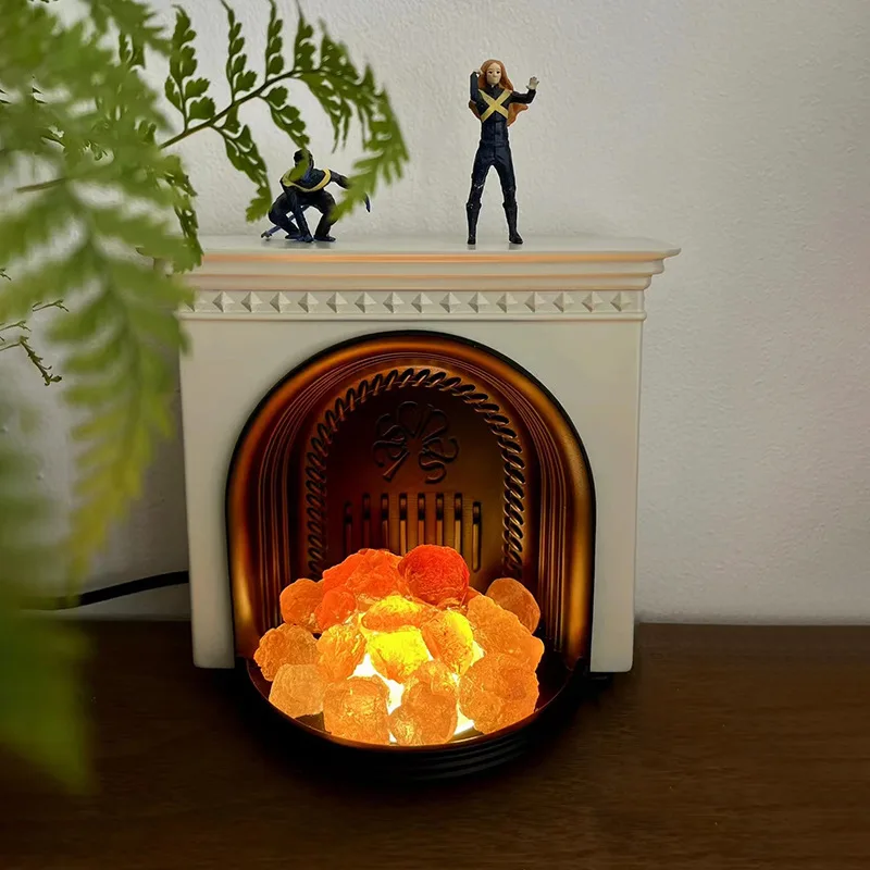 

Fire-Free Fragrance Lamp Fireplace Crystal Aromatherapy Gift Box Artistic Home Decoration Ambience Light Girlfriends Birthday an