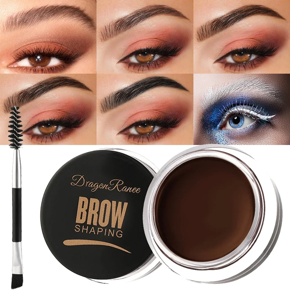 Crema per sopracciglia selvaggia marrone nero opaco 3D Tinta naturale Potenziatori per sopracciglia Gel Cera Impermeabile duraturo Trucco per occhi Strumenti cosmetici