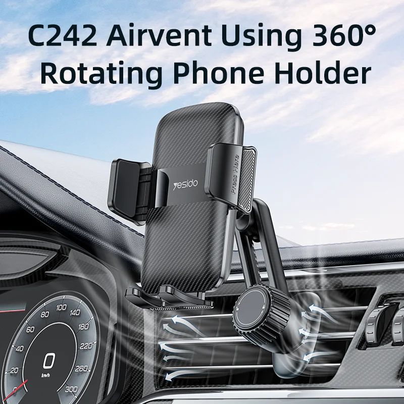 Car phone holder with inverted hook base, car air outlet navigation, air conditioning port, eagle beak clip holder