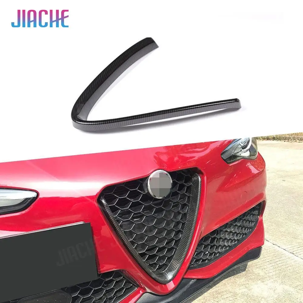 

Front Grill Protective Frame Grilles Cover Trim Decoration for Alfa Romeo Giulia 2016- 2018 Stelvio 2017-2019 Car Styling