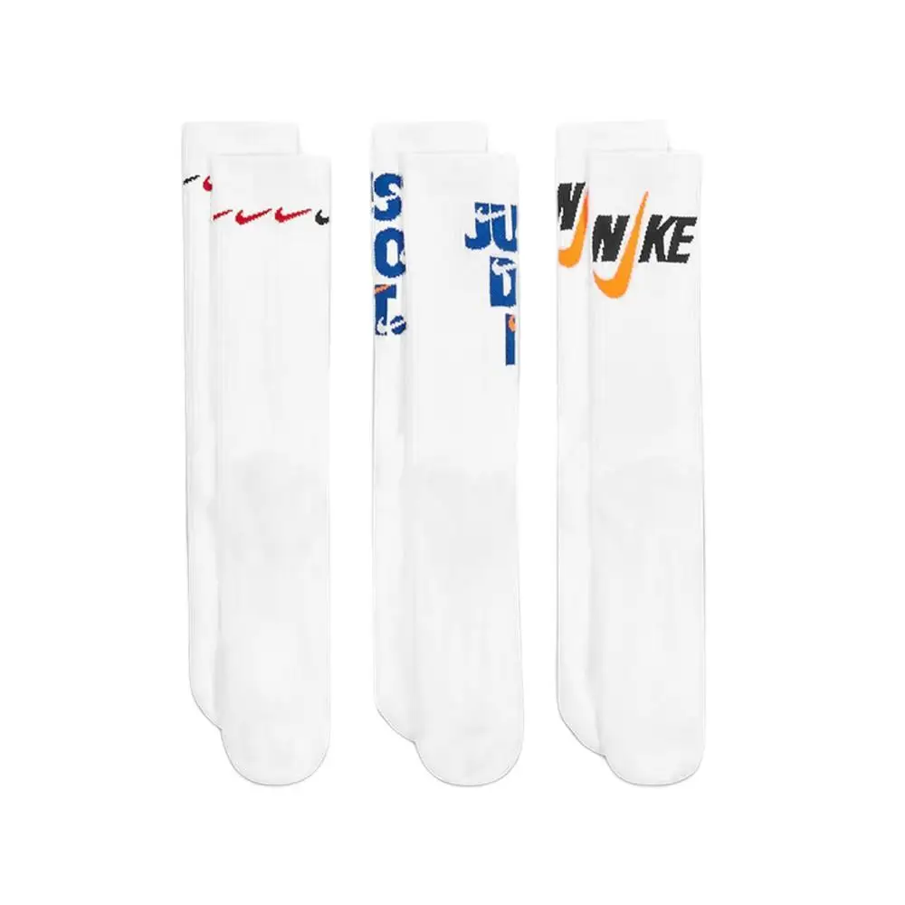 

Nike Fashionable Casual Men's and Women's Sports Socks (Comfortable and Breathable) 3-Pack DH3822-902