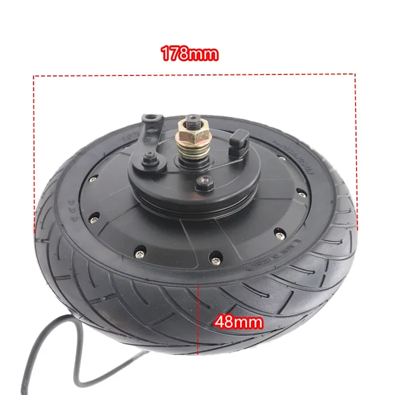 10 Inch 24/36/48V 350W Drum-type Brake 800RPM for Electric Bicycle Non-gear Rear Motor Scooter Brushless DC