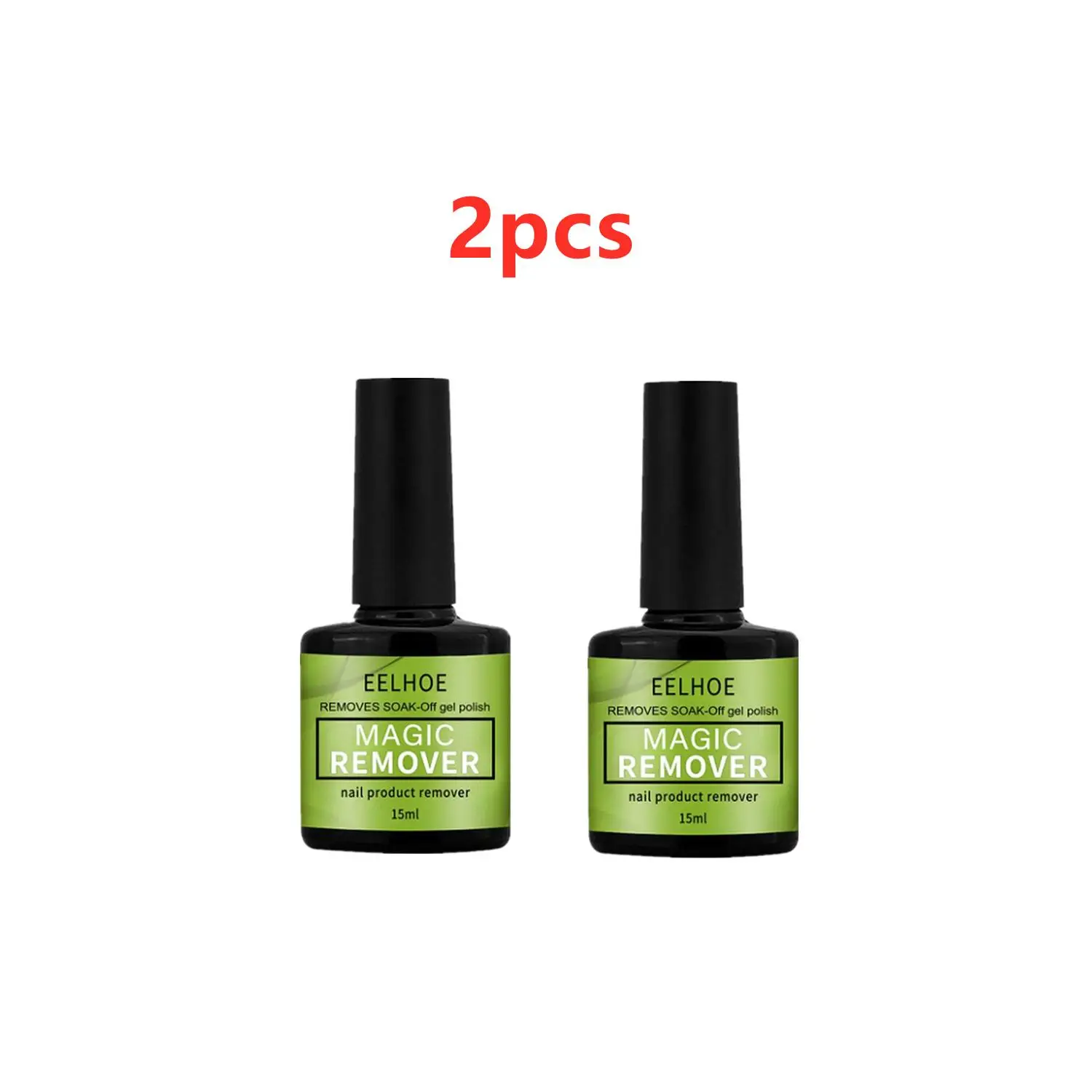 2pcs 15ml Magic Fast Remover Nail Gel Polish Remover UV Polish Magic Varnish Gel Permanent Gel Delete Burst Nail Semi Polish