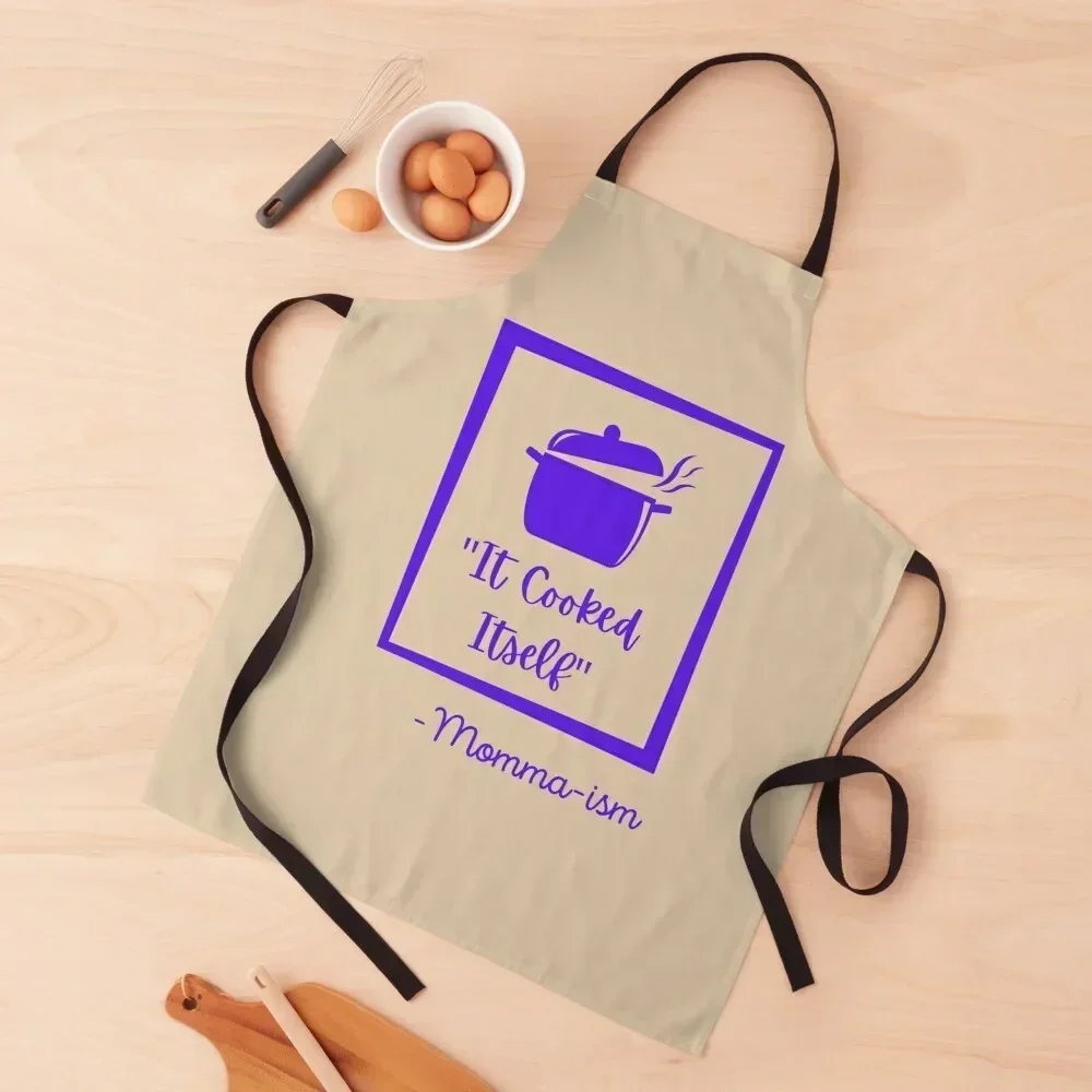 

It Cooked Itself -Momma-ism Apron For Woman japanese woman Barista Kitchen Accessories 2022 Apron