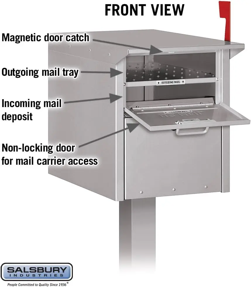 4350SLV Mail Chest, Silver