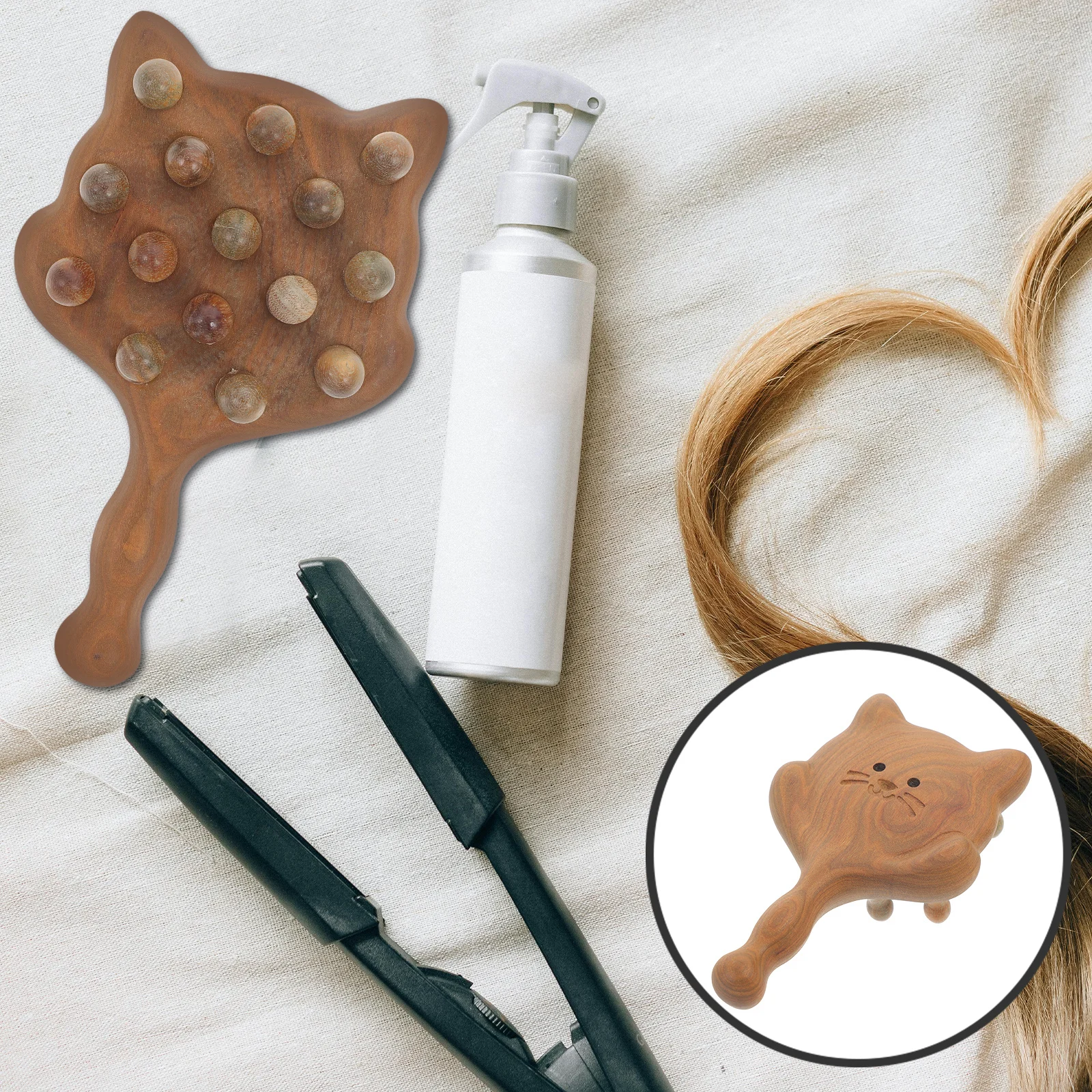 

Unique Wooden Scalp Massager Comb Creative Design Safe Comfortable for Hair Detangling Styling and Relaxation Creative Comb