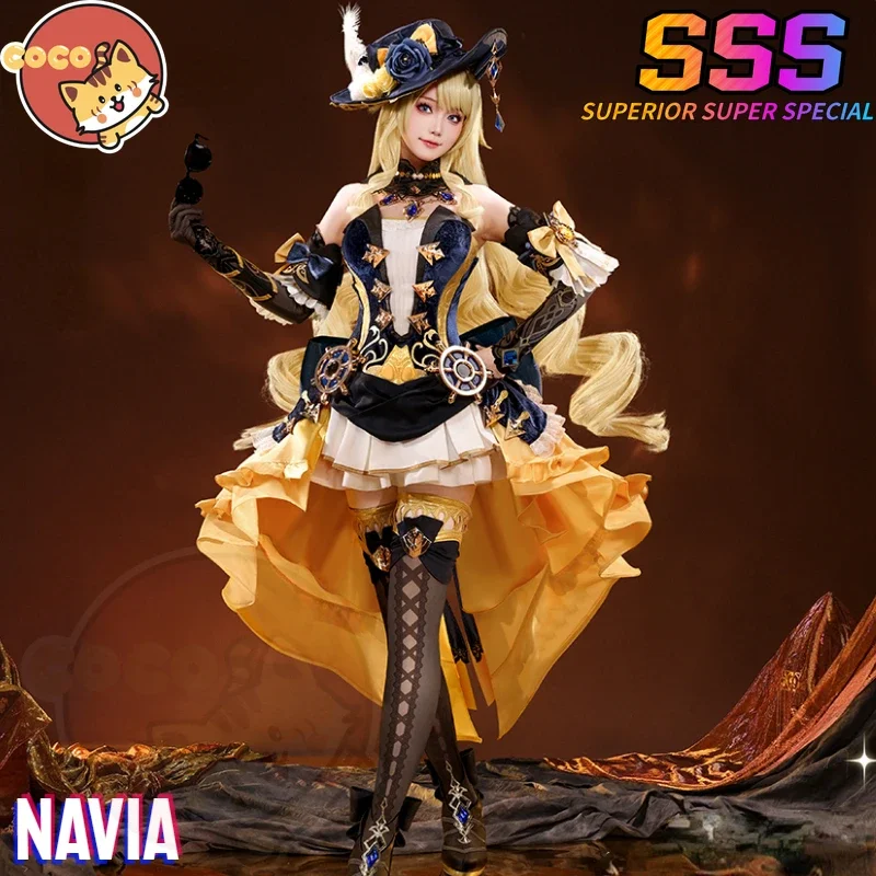 

Genshin Impact Navia Cosplay Costume Game Genshin Impact Navia Fontaine Lady Costume Navia Cosplay Wig CoCos-SSS