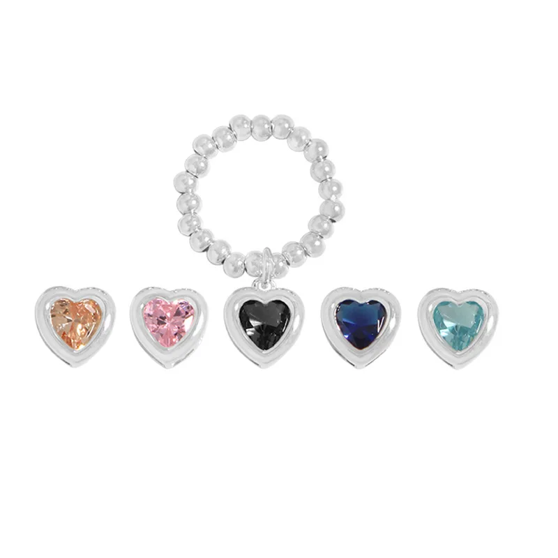 

Korean INS Love Ball Silver Ring - S925 Pure Silver Micro Set with Zircon (Women's Style)