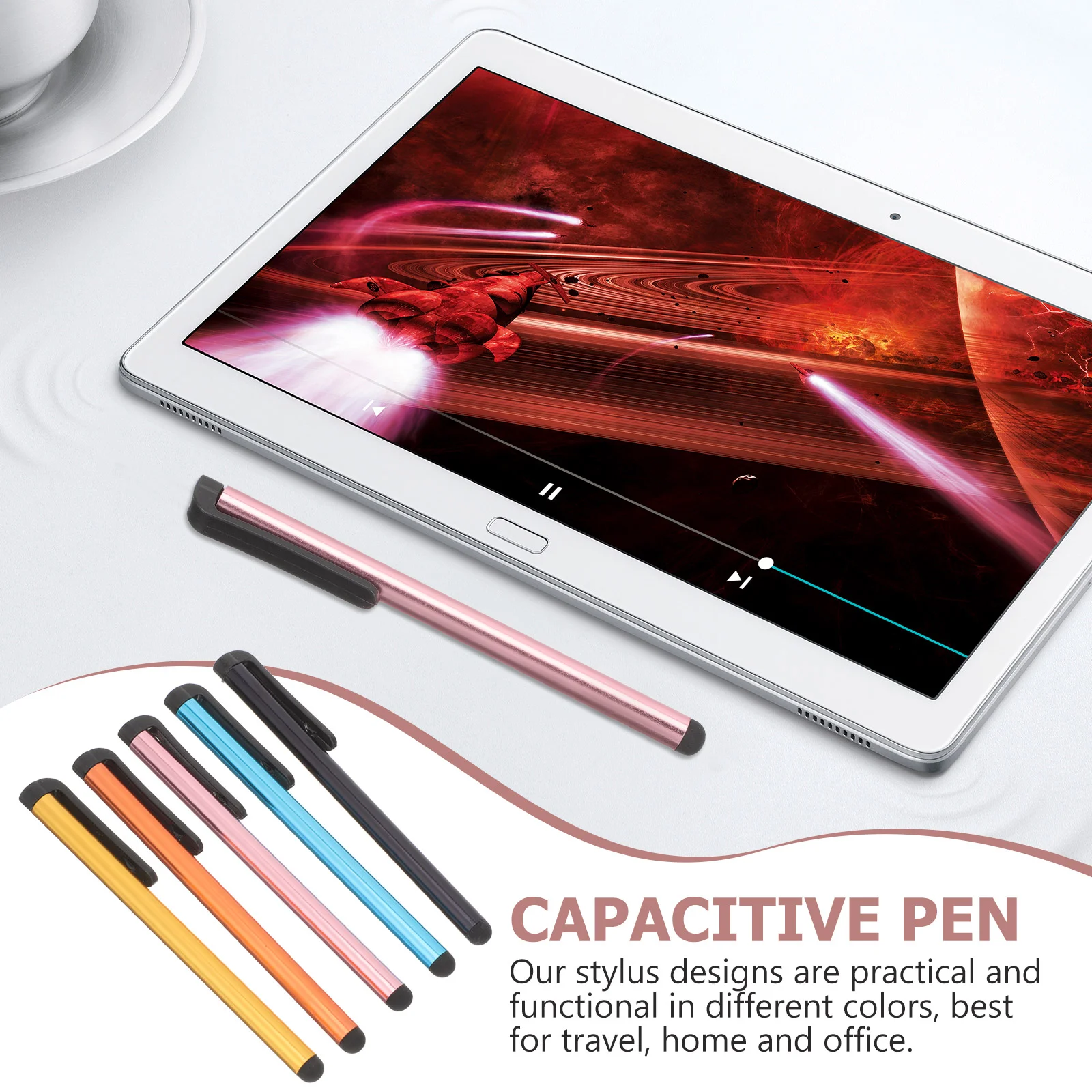 20 Pcs Capacitive Pen Stylus Portable Screen Aluminum Alloy High Sensitivity Writing