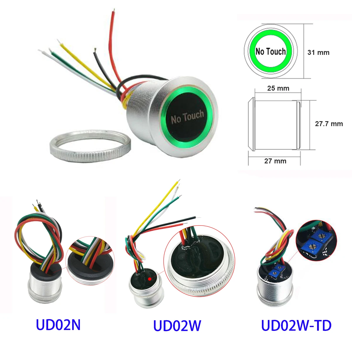 Imagem -03 - Libere o Interruptor para Door Lock System Touchless sem Contato Controle de Acesso Nenhum Toque Saída Botão