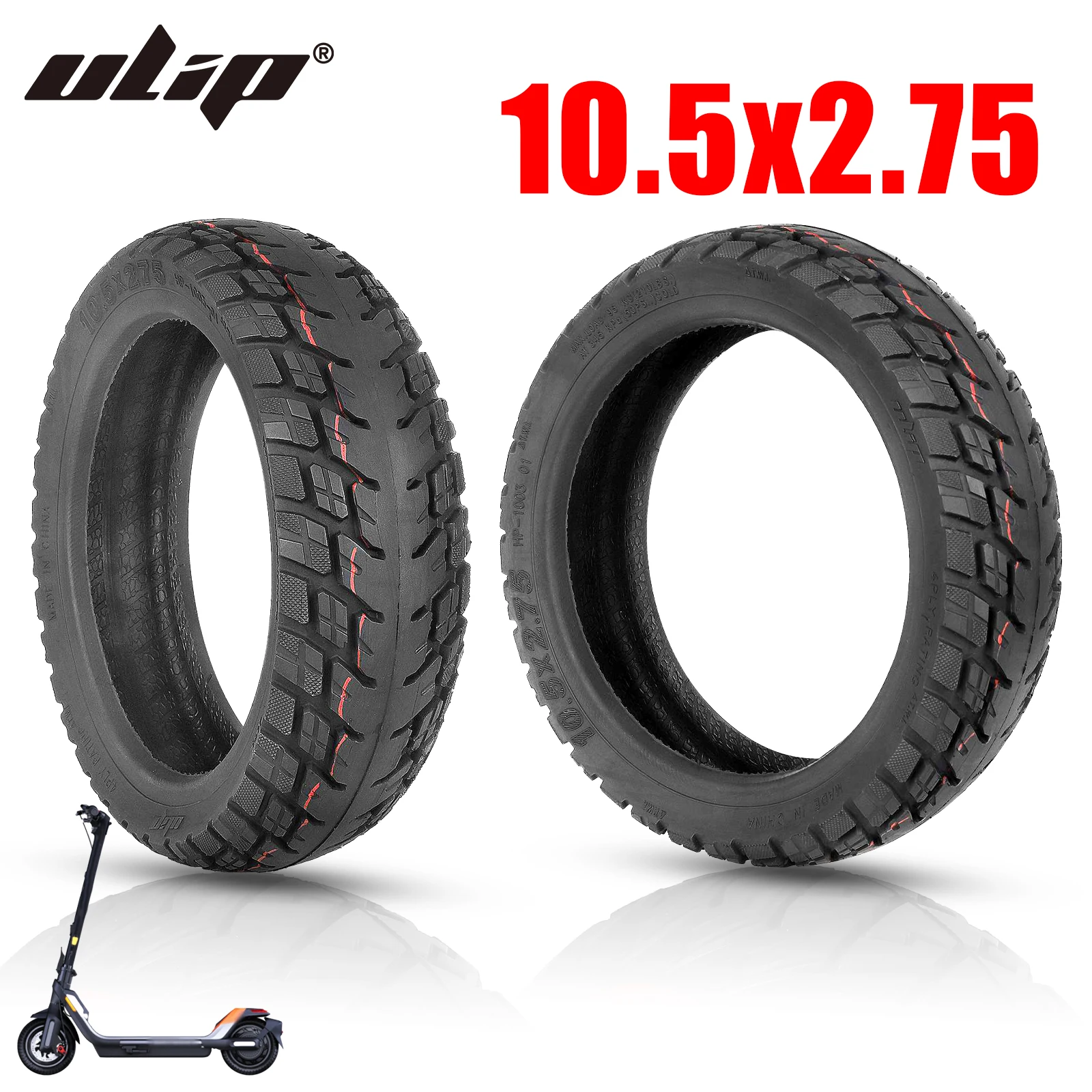 Ulip 10Inch Tubeless Tyre 10.5x2.75 For Segway Ninebot P65 P100 P100S P100SU Electric Scooter 10*2.75 Explosion Proof Tyre Parts