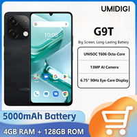 UMIDIGI G9T Android Smartphone UNISOC T606 Octa-Core 4GB RAM+128GB ROM 6.75” 90Hz HD+ Display 13MP AI Camera 5000mAh Cellphone