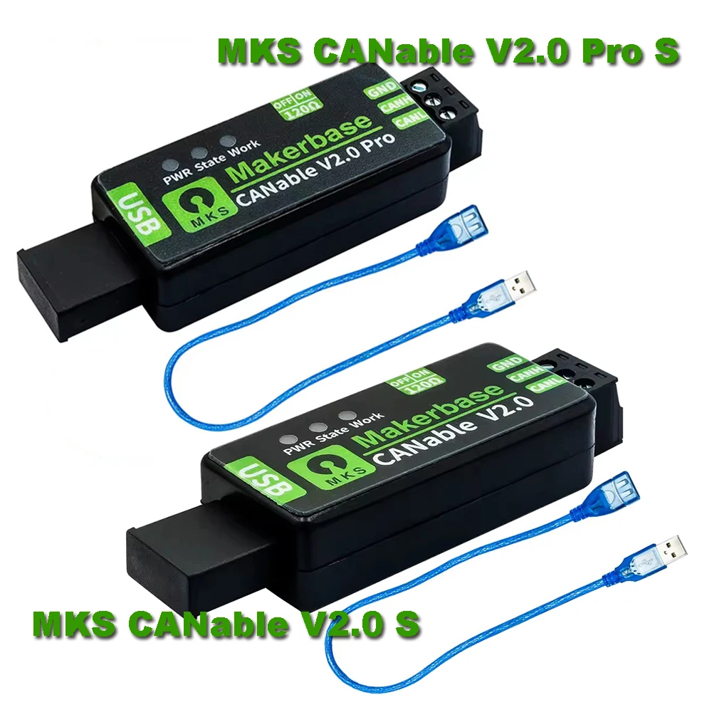 

Makerbase CANable 2.0 USB to CAN adapter analyzer CANFD slcan SocketCAN CANdleLight klipper 3D Printer parts