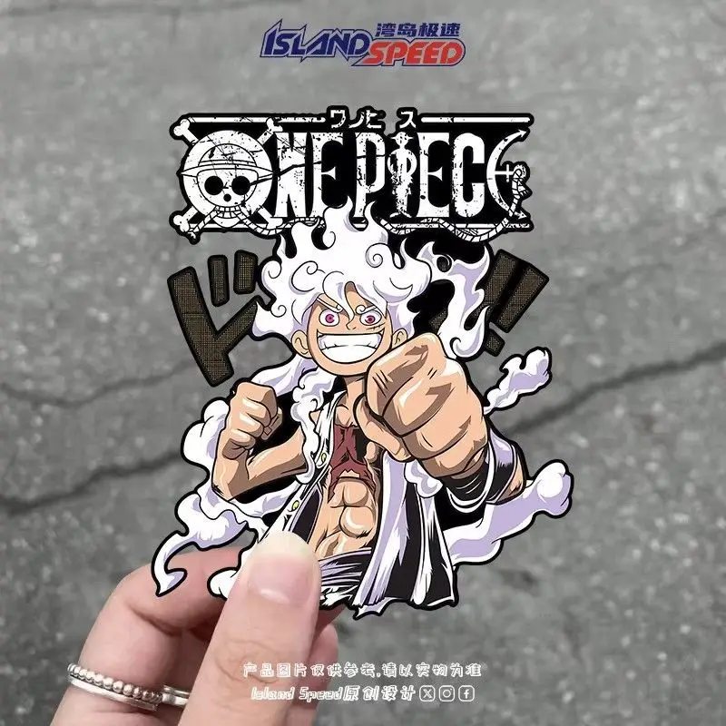 Anime Sticker ONE PIECE Small Size Cute Monkey D. Luffy Car Body Luggage Computer Glass Waterproof Sunscreen Decorative Stickers