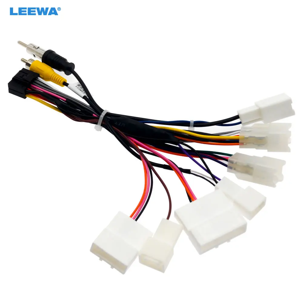 LEEWA Auto 16Pin Cavo di Alimentazione Cablaggio Adattatore Per Toyota 2004-2024 Unità Principale di Installazione Auto Radio Cavo di Alimentazione Adattatore