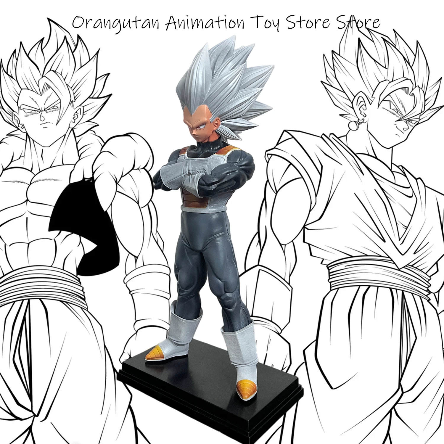 

IN STOCK Anime Dragon Ball SSJ3 Heterochromatic Vegeta model Super Saiyan 3 Vegeta action figure PVC statue collection model toy