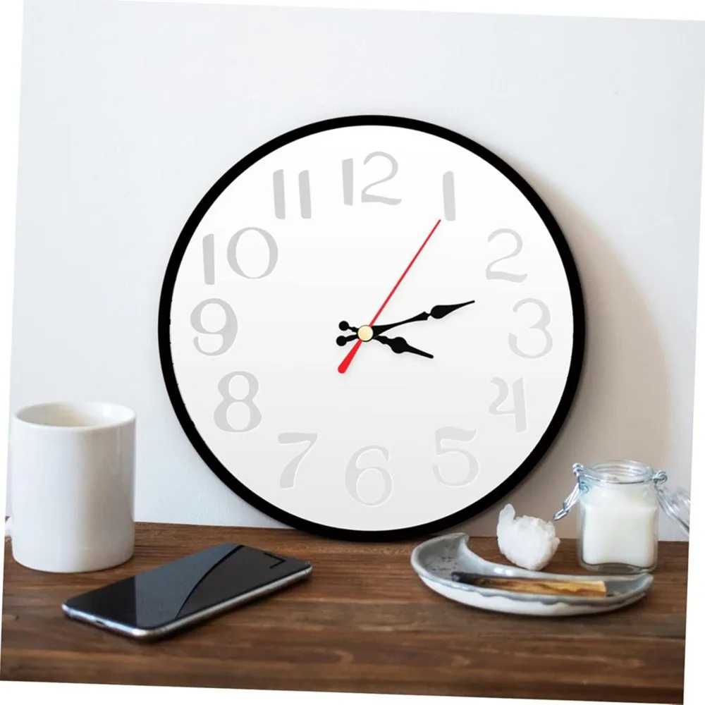 LNHF Silent -Second Wall Clock Movement Kit(Include Two Sets Of Hands And A Numeric Dial), For DIY Frameless Wall Clocks