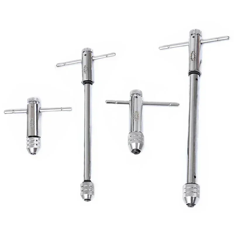 Screwdriver Tap Wrench T-handles Workshop Adjustable Die High Carbon Steel M3-M8 M5-M12 Ratchet Repair Equipment