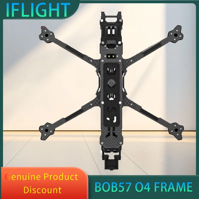 

IFlight BOB57 O4 Frame Kit with 6mm Arm for 5-inch and 7-inch Drones for Both Cinematic and Freestyle Flights FPV Parts