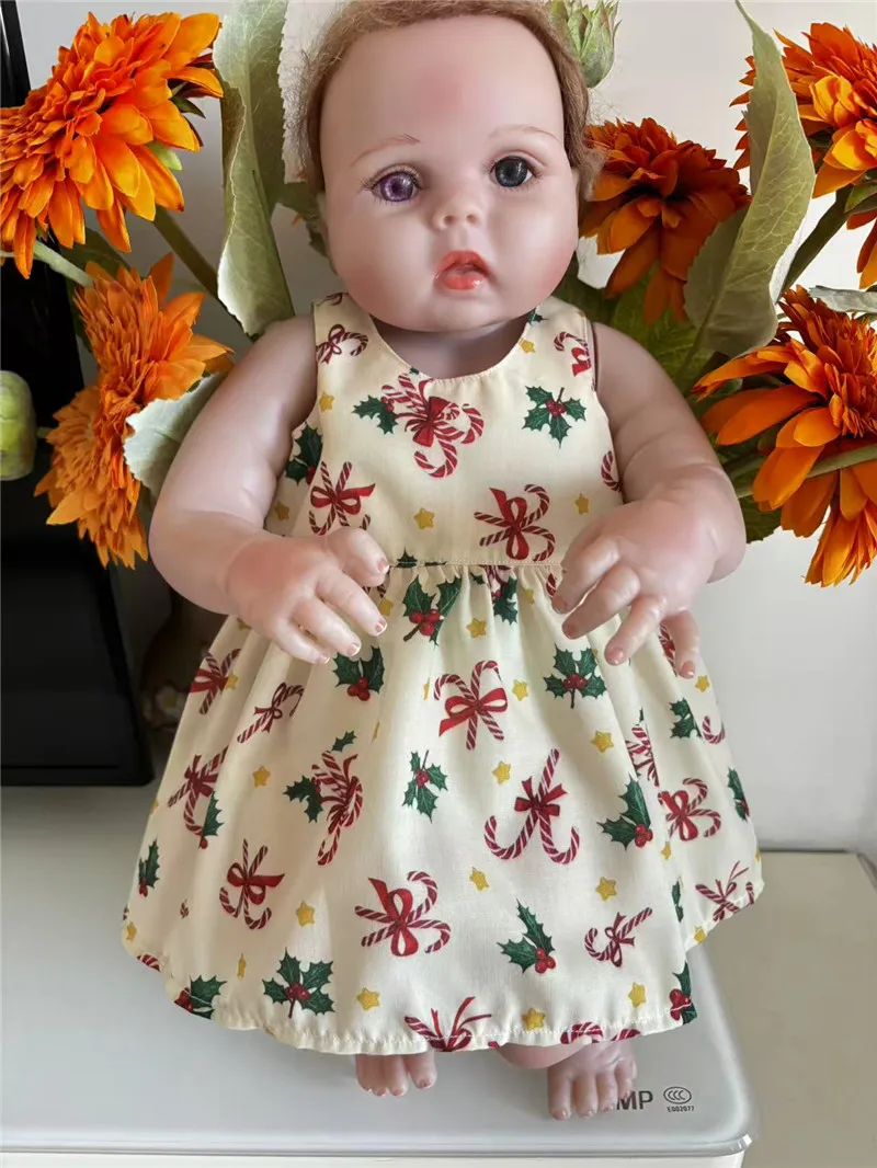 15 Different Styles 50-58cm Silicone Reborn Baby Doll Clothes Hot Sale Dolls Dress With Beautiful Hairband DIY Doll Accessories