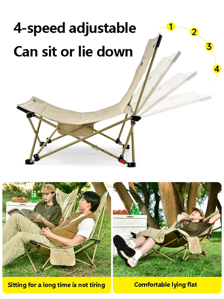 Outdoor Folding Chairs Moon Chairs Camping Fishing Beach Chairs Portable Lunch Break Leisure Lounge Chairs Picnic Chairs