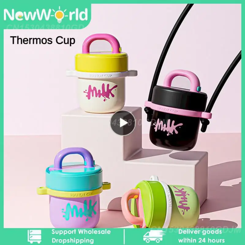 

Drink Cup Safe Travel Travel Insulation Bounce Straw Children Kitchen Bar Supplies Stainless Steel Thermos Cup Mini Bouncing Cup