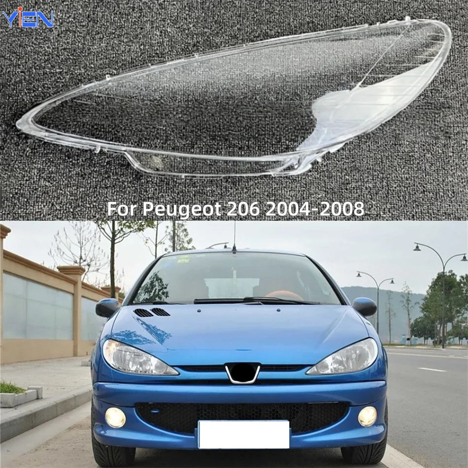 

For Peugeot 206 2004 2005 2006 2007 2008 Car Accessory Products Transparent Housing Car Lights Shell Front Headlight Cover