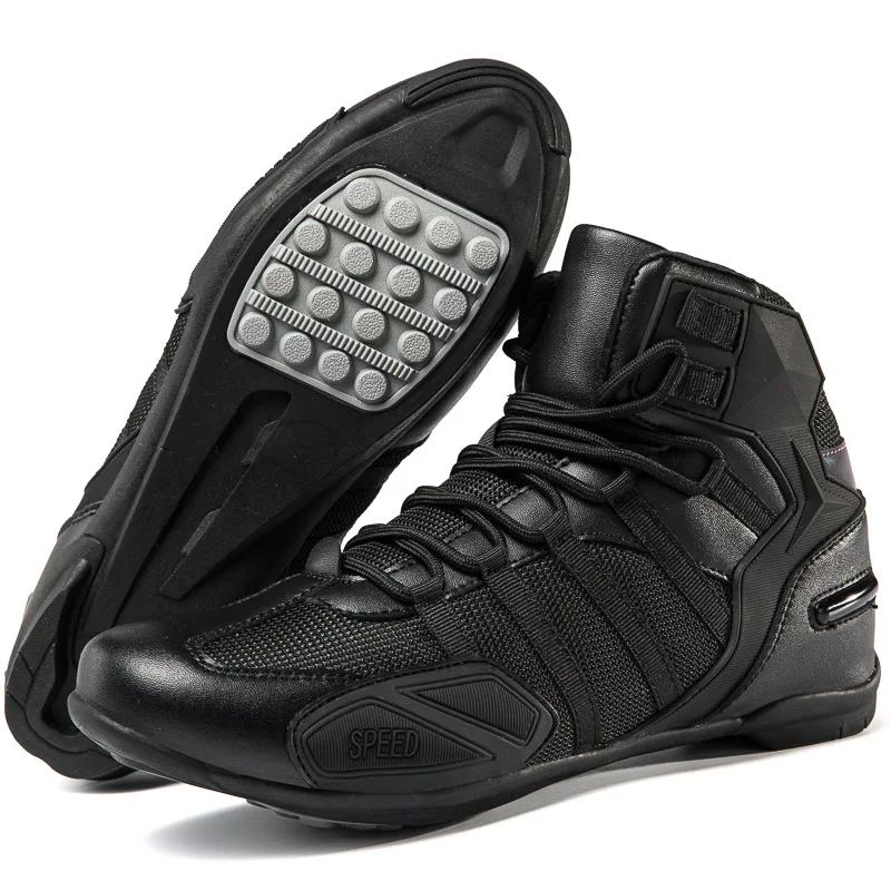 Waterproof Riding Racing Boots Protection Motorcycle Shoes Off-road Anti-slip Protection Gear Shift Sneakers Motorcycle Boots