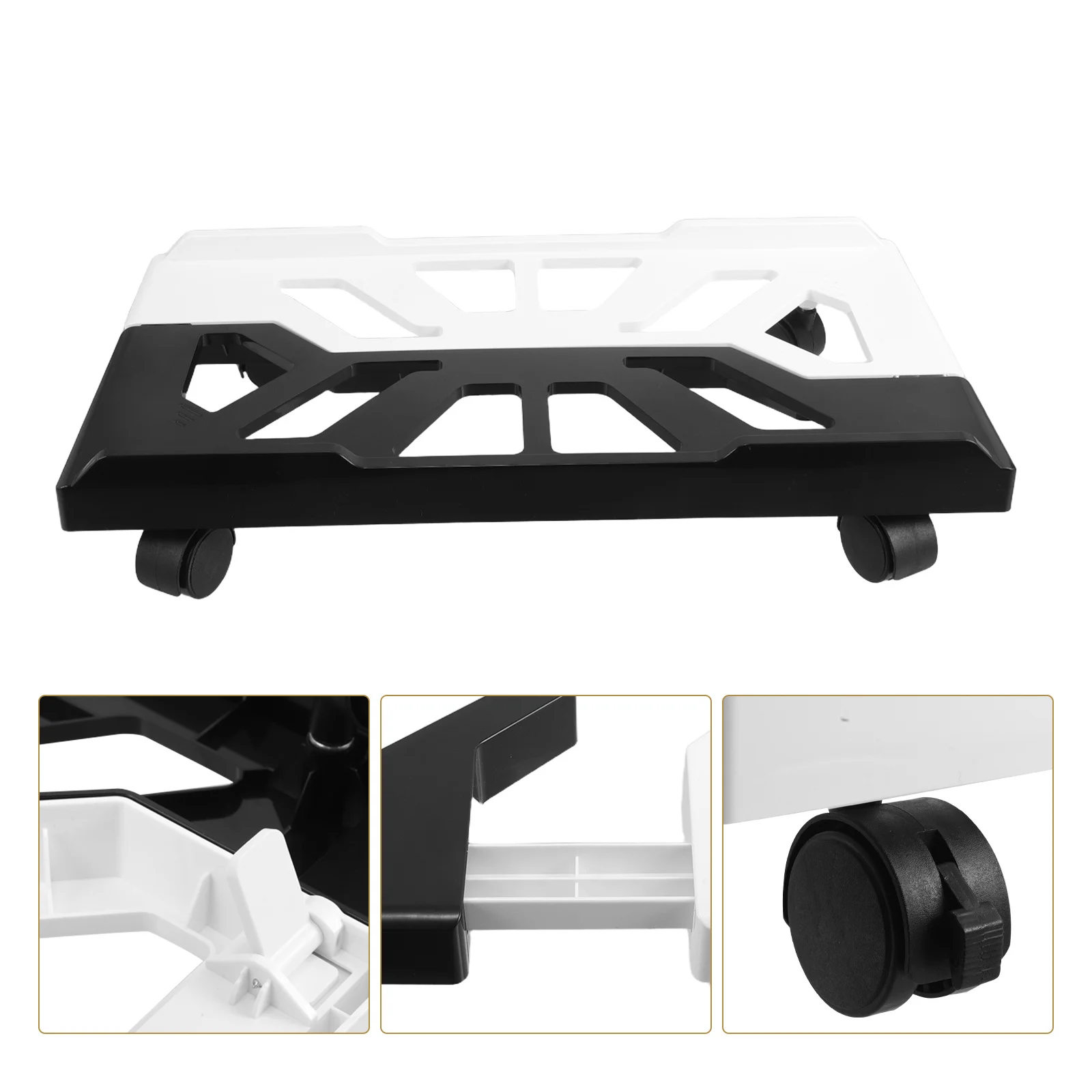 

Adjustable Computer Tower Stand with Wheels Smooth Mobility Pc Case Holder for Office Gaming Space-Saving Floor Stand