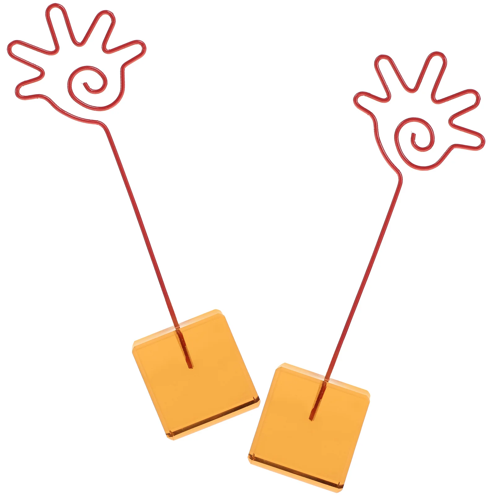 

2Pcs Photo Cartoon Clips Acrylic Alloy Table Number s Place Card Place Card Holder Picture Frames Display Note