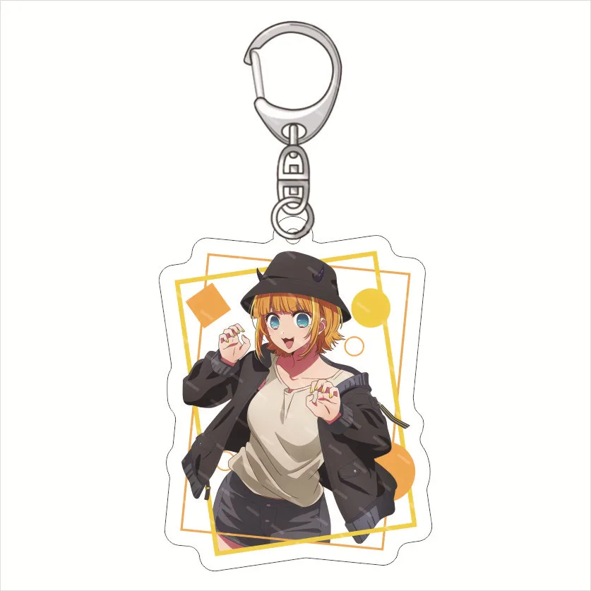 Oshi No Ko Anime KeyChain Arima Kana Hoshino Ai Men Key Chain for Women Fashion Figure Acrylic Keyring Pendant Exquisite Gifts