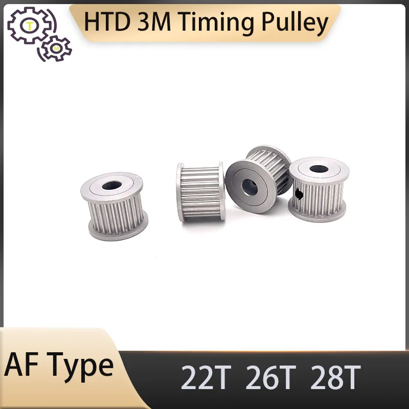 HTD3M Timing Pulley 22Teeth  26Teeth 28Teeth Synchronous Wheel HTD 3M  pulley Belt  AF type 22T 26T 28T HTD3M Timing Pulleys