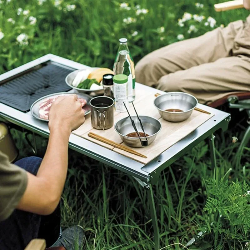 Outdoor Camping IGT stół przenośny lekki składany stół ze stopu aluminium BBQ biurko piknik na świeżym powietrzu stół wędkarski IGT torba