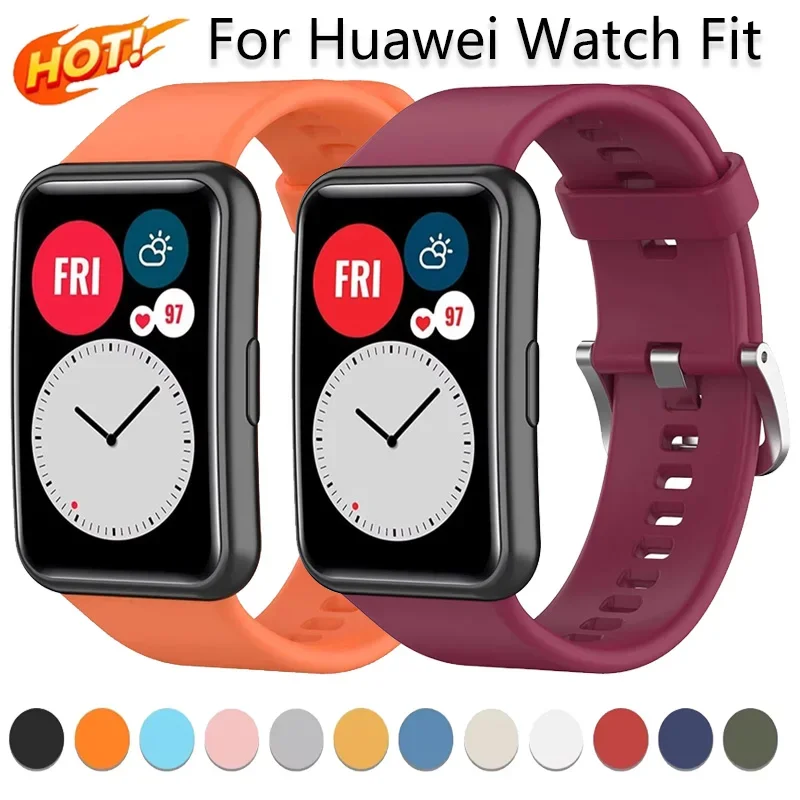 Silikonarmband für Huawei Watch Fit Original Smart Watch Band Huawei Watch Fit Armband Armband für Huawei Watch Fit neuer Gürtel