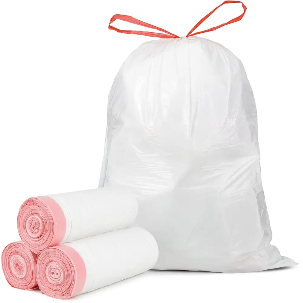 

Ultra Thick 15 Gallon Drawstring Trash Bags, 108 Count Heavy Duty Large Plastic Garbage Bag, Leak Proof Trash Can Liners for