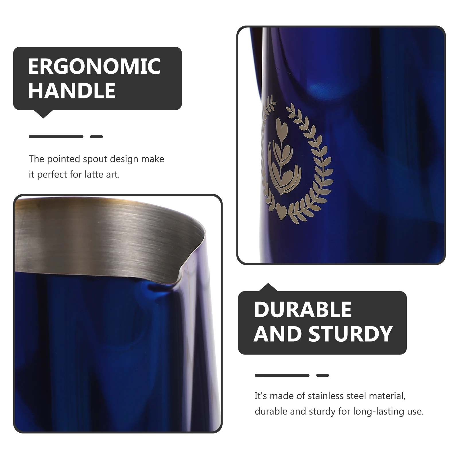 

Large Capacity Milk Frothing Pitcher Stainless Steel Daily Use Kitchen Tool for Coffee Yogurt Juice Storage Milk Pitcher