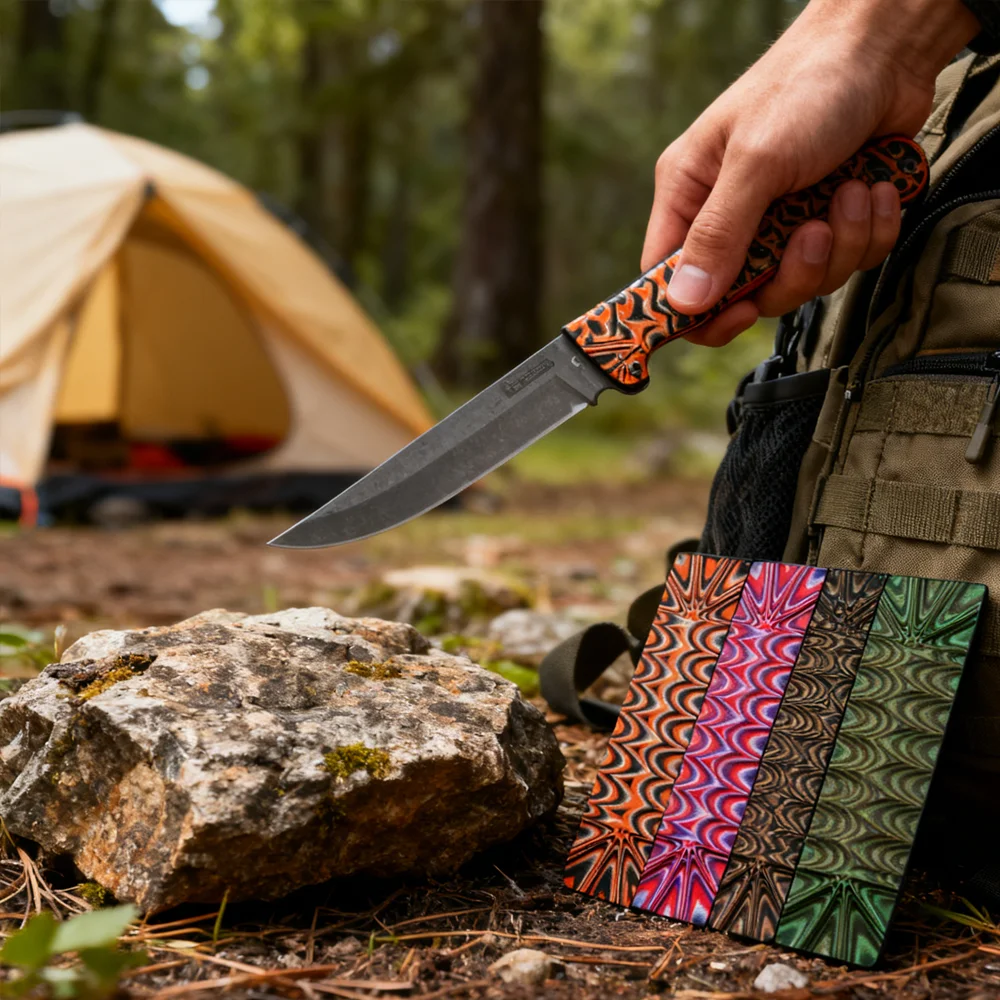 1 Piece G10 Camo Knife Handle Sheet Waterproof Non Slip Durable DIY Material 4 Colors Craft Accessory