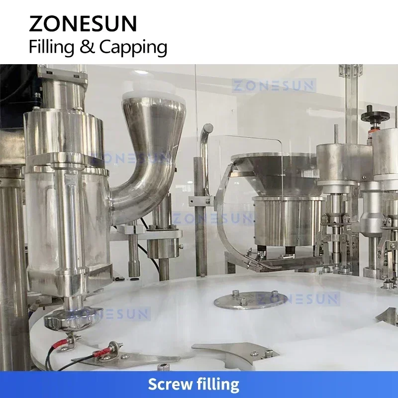 ZONESUN ZS-FJFC2 Macchina automatica per il riempimento e il tappo dei fiale in polvere per bottiglie di laboratorio e farmaceutici