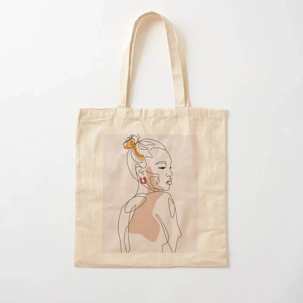 

Line Woman Tote Bag Candy bags Custom bag canvas bags Tote Bag