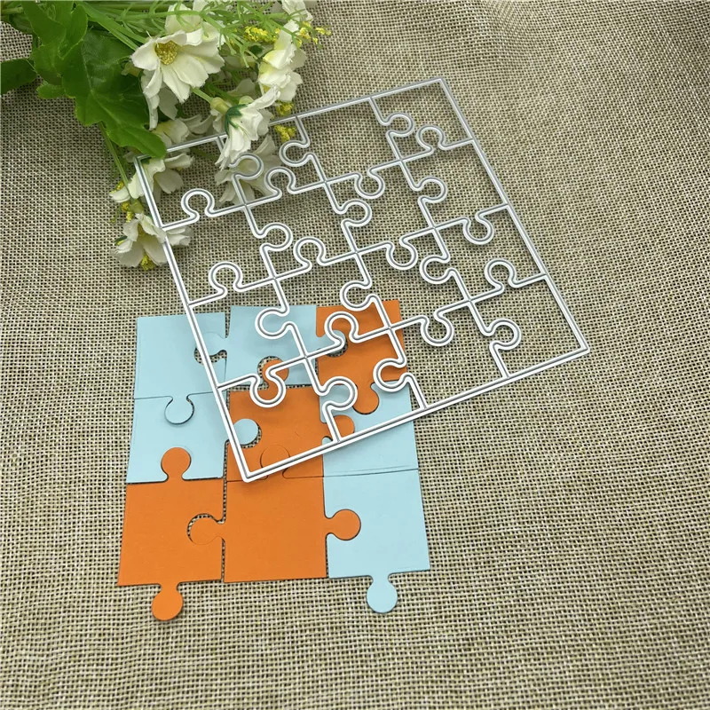 

Rectangle puzzle Metal Cutting Dies Stencils For DIY Scrapbooking Decorative Embossing Handcraft Template