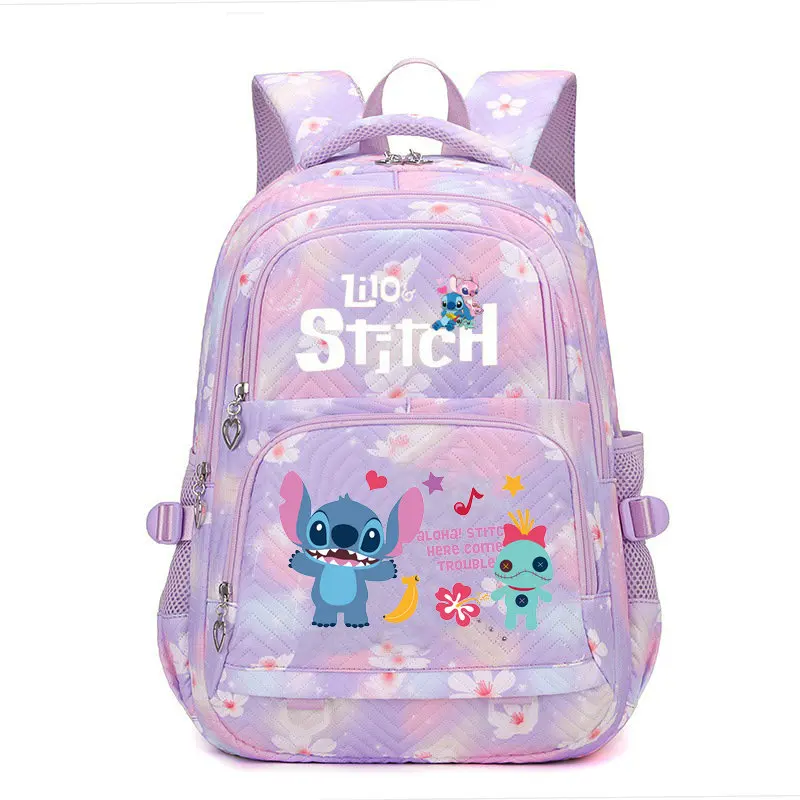 Disney Lilo Stitch Backpack for Teenage Girls Schoolbag Mochila Waterproof Women Backpack Female Travel Bag Backpacks