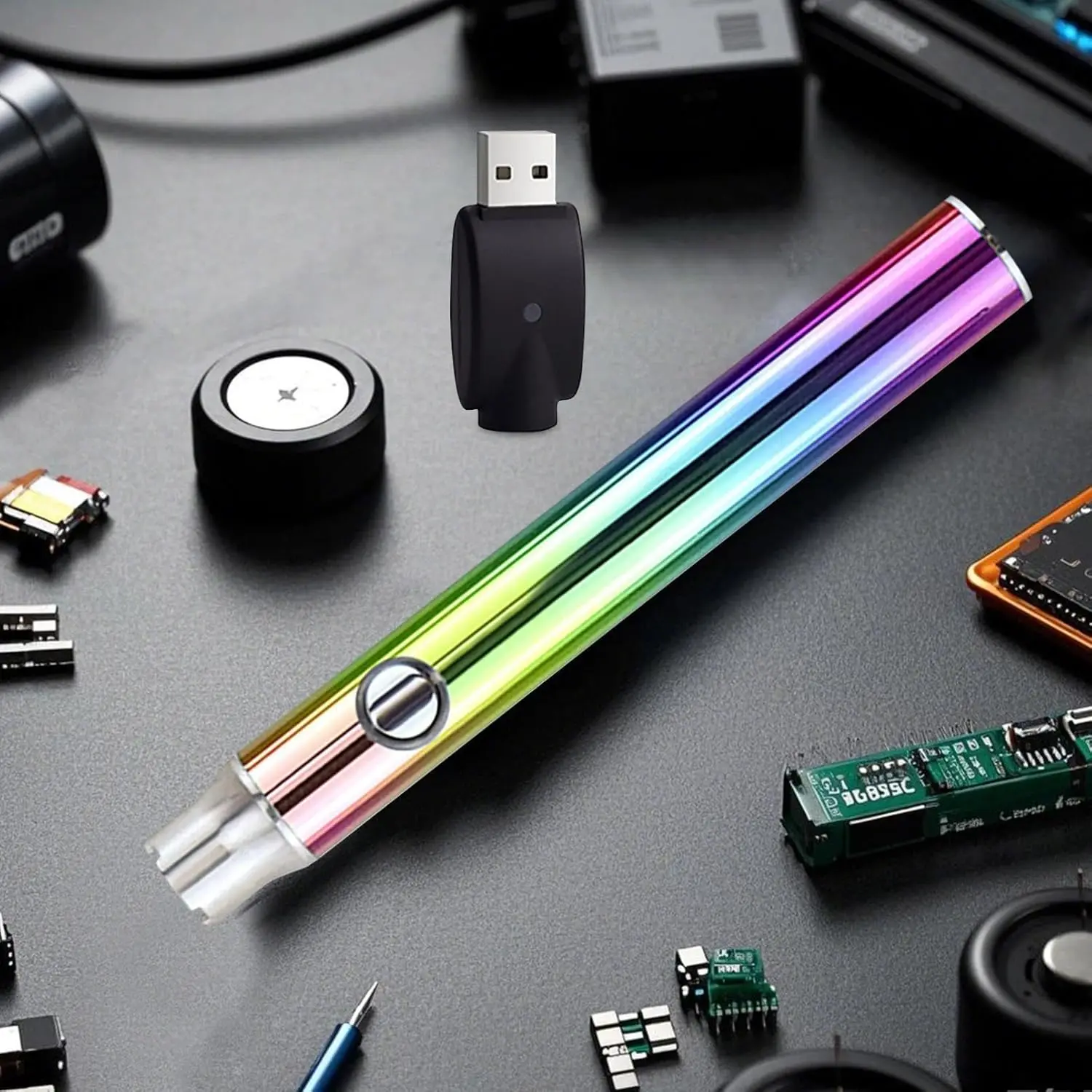 

4Pcs Threaded Soldering Iron Tool 350mah Battery Pen Usb Adapter Adjustment Welding Repair Tool Cordless Soldering Iron Tool Pen