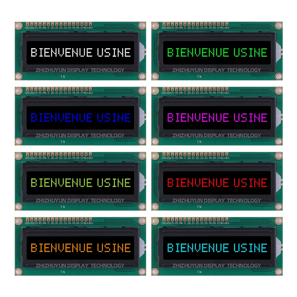 Lcd 1601a europäischer zeichen bildschirm 1,5 zoll btn schwarzer film grünes wort lcm modul mehrere schriftarten zeichen bildschirm