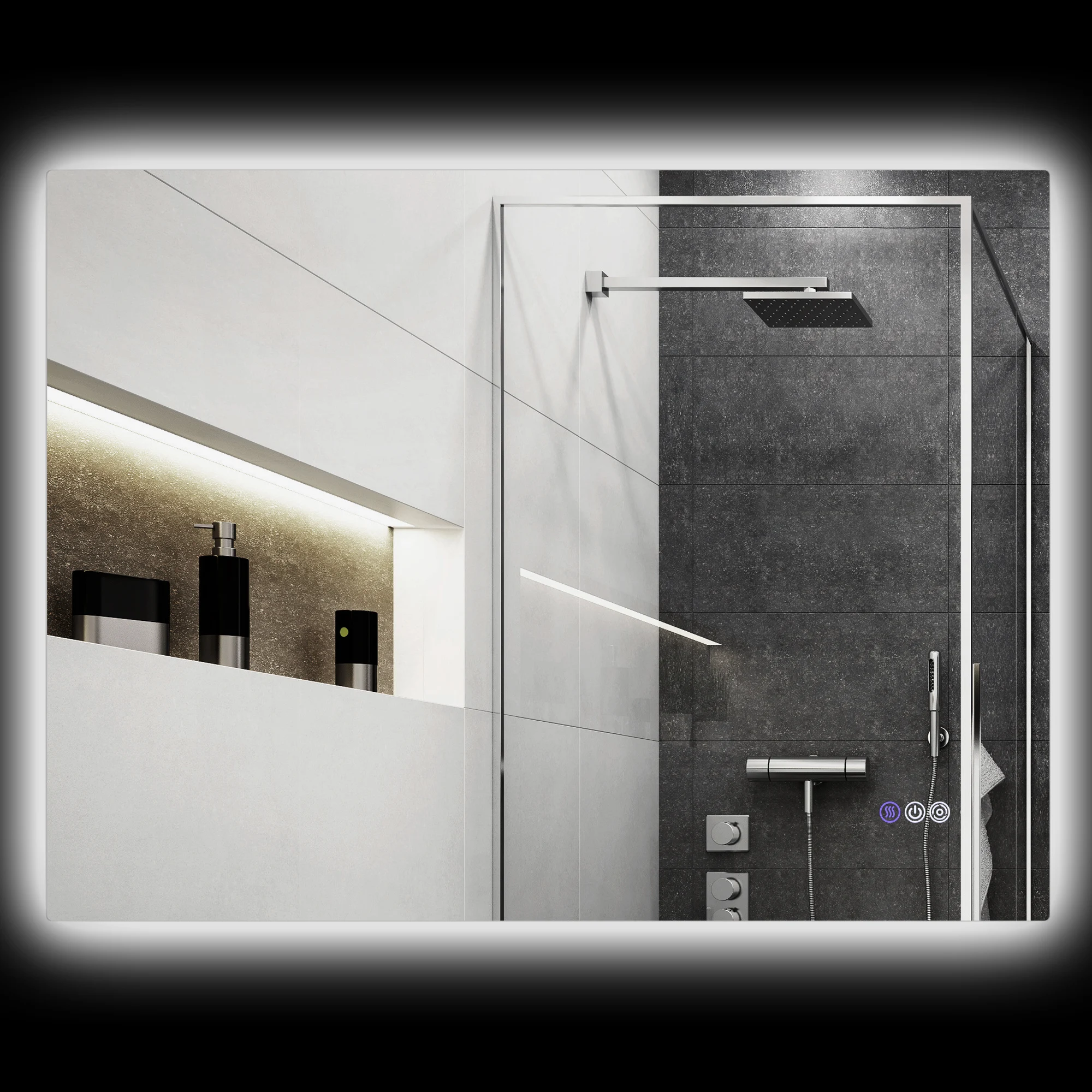 Homcom Led Bathroom Mirror with Lights, 47