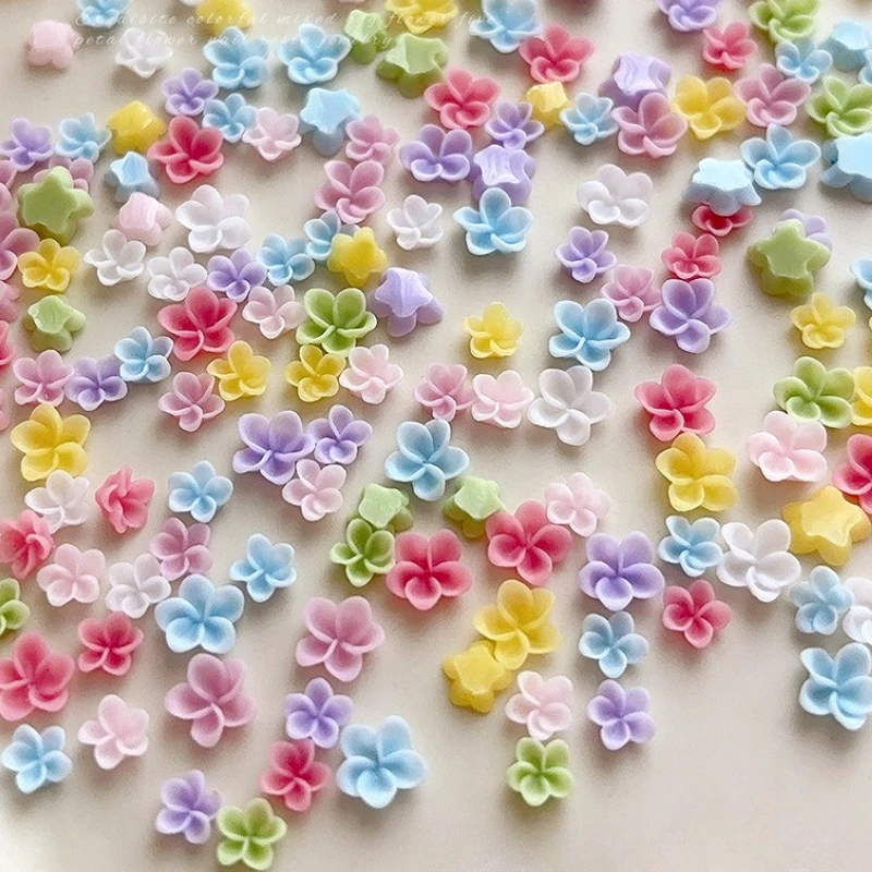 

Colorful Resin Frangipani Flowers Lily Camellia Bohemia Nail Art Decorations Charms Chic Accessories Supplies Manicure Wholesale