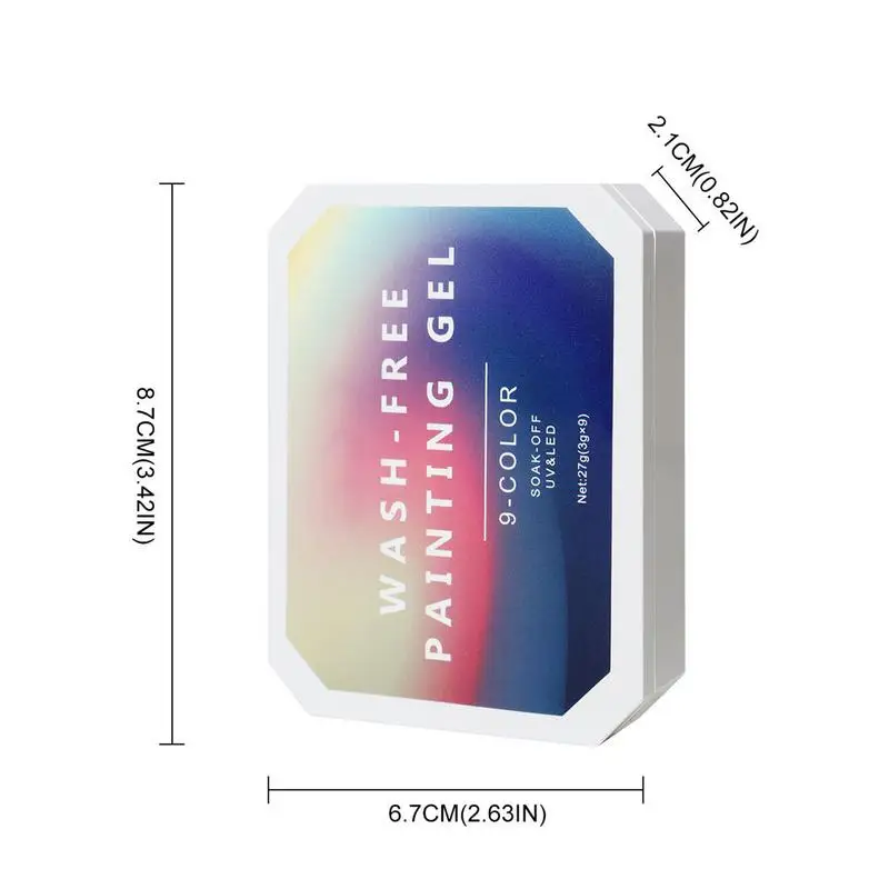 9 ألوان جيل للأظافر لوحة الطلاء مسمار اللوحة هلام الصلبة جيل للأظافر لوحة الطين نقع قبالة UV/LED البولندية ورنيش صالون هلام مسمار الفنون