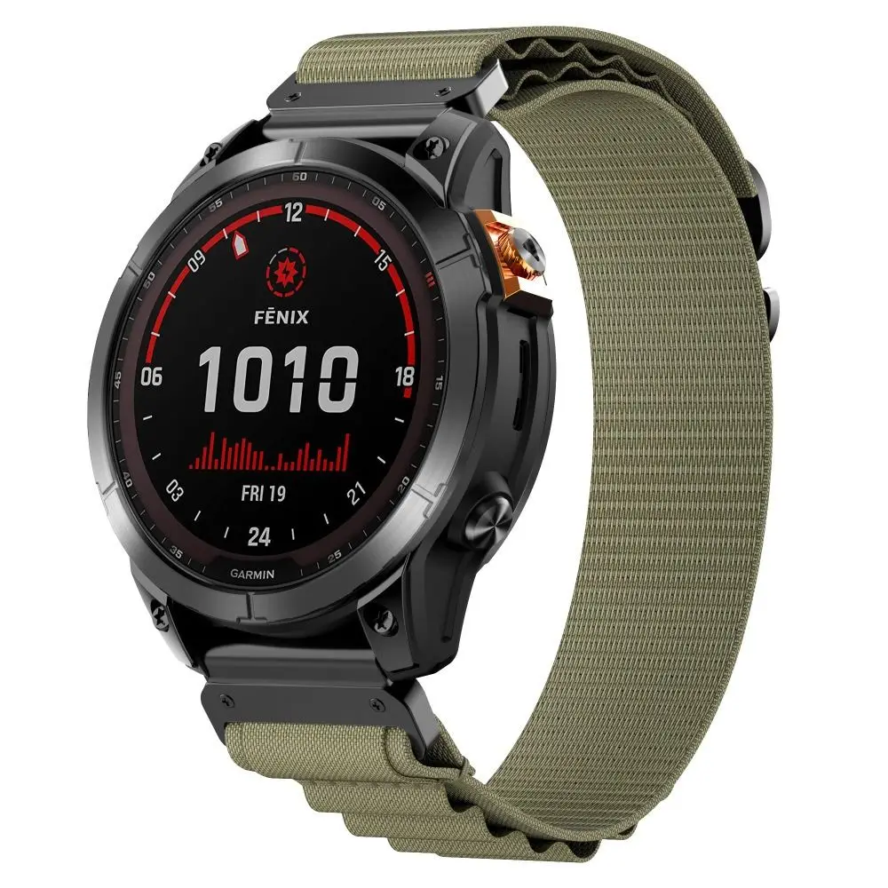 Nylon-Uhrenarmband-Ersatz, flexibles Nylon-Schlaufenarmband, modisches Smartwatch-Armband für Garmin Fenix7/5X/6X7X