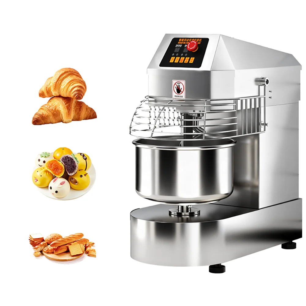 

Профессиональный тестомес с чашей из нержавеющей стали 20/30 литров, загрузка 8 кг, электрический, с регулируемой скоростью, для пекарни, цифровой дисплей