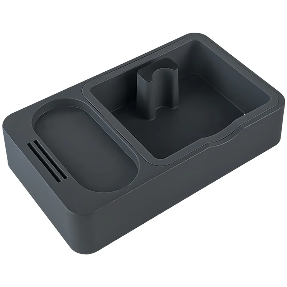 Coffee Tamper Station with Knock Box and Removable Dropper for 51mm 53mm 58mm Portafilters ABS and Silicone Construction