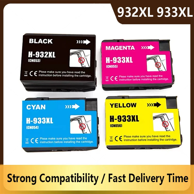 

932XL 933XL Ink Cartridge Compatible for HP 932 933 XL for HP932 Officejet 6100 6600 6700 7110 7610 7612 7510 7512 Printer